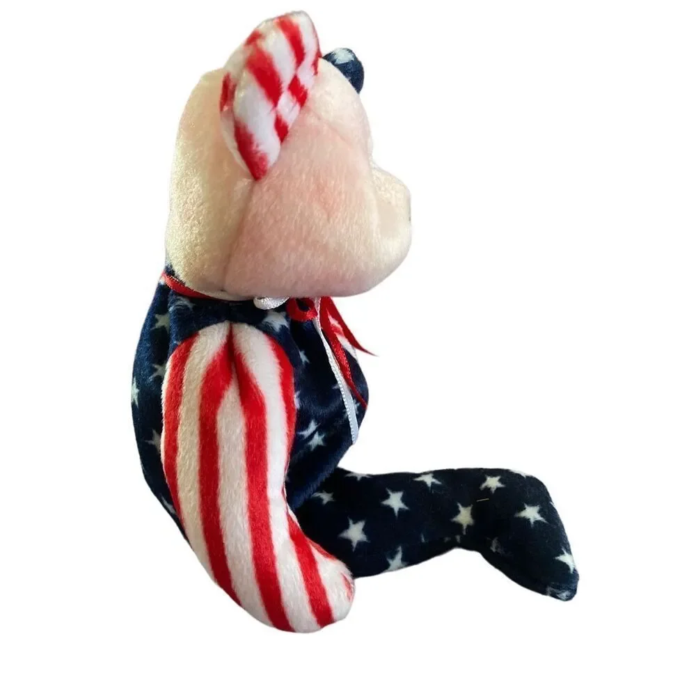 Pink Face Spangle Bear 1999 Ty Beanie Baby Plush Collectible Nostalgia Stuffed A